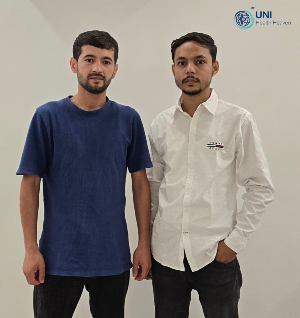 International patient receiving treatment support through Uni Health Heaven in India